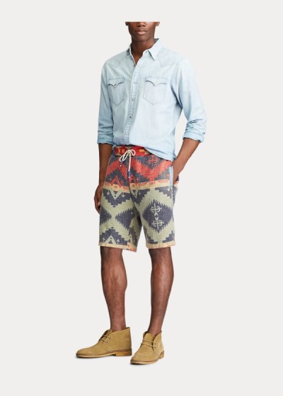 Men's Polo Ralph Lauren Patchwork Fleece Shorts | 394802WOZ